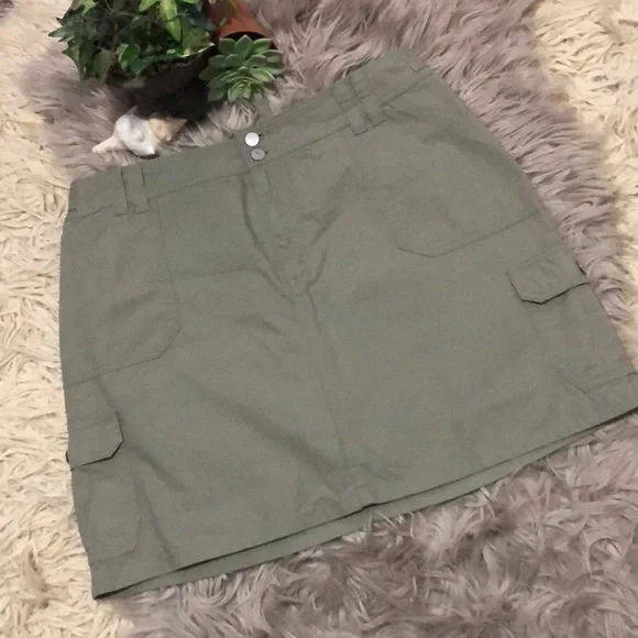 Sonoma Life + Style Skort-Sz 14-Olive Green-Cotton - Picture 2 of 16